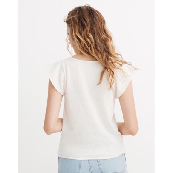 Madewell Tie Front Marin Sweater LARGE - Picture 2 of 4